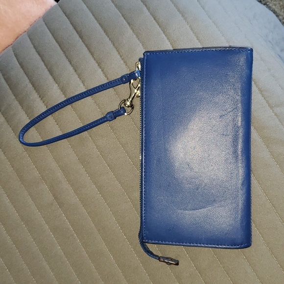 Matching Blue Coach handbag & wallet - Picture 3 of 12